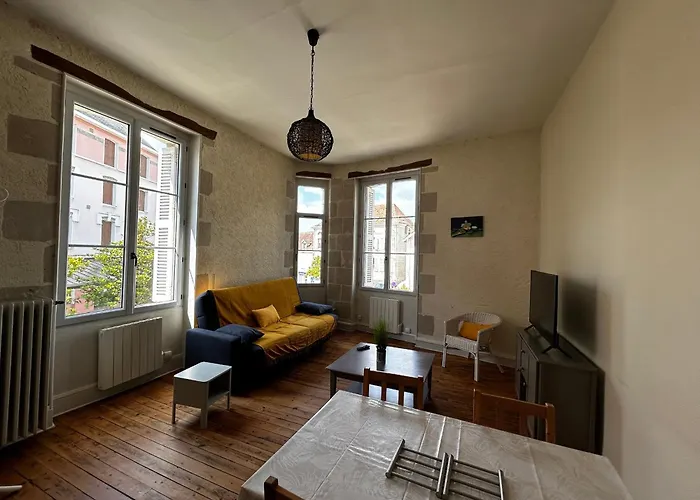 T2 En Centre-ville, 1er étage, La Roche-posay, Pour 4 Pers, Animaux Bienvenus - Fr-1-541-107 La Roche-Posay